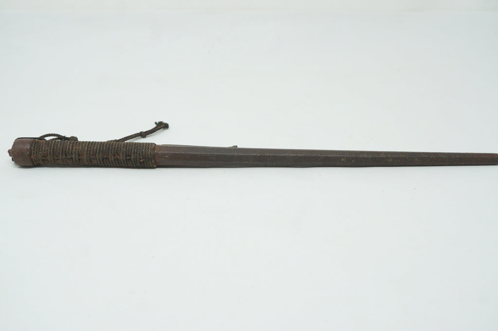 Antique Japanese Jute Iron Stick Edo Period Original from Japan 0331G9