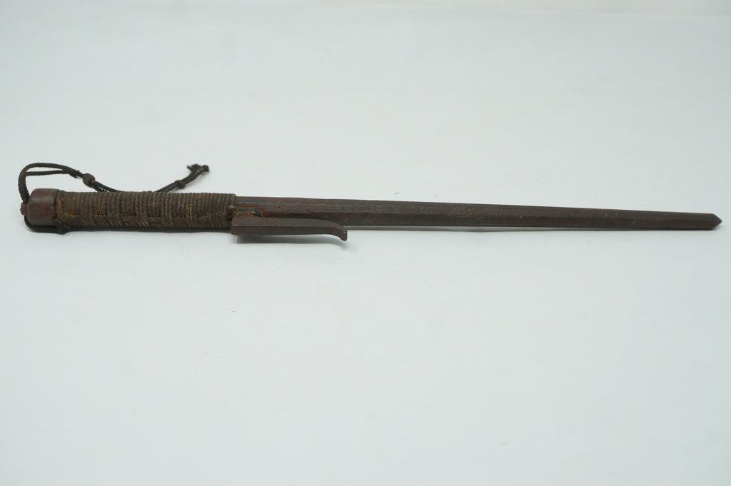 Antique Japanese Jute Iron Stick Edo Period Original from Japan 0331G9