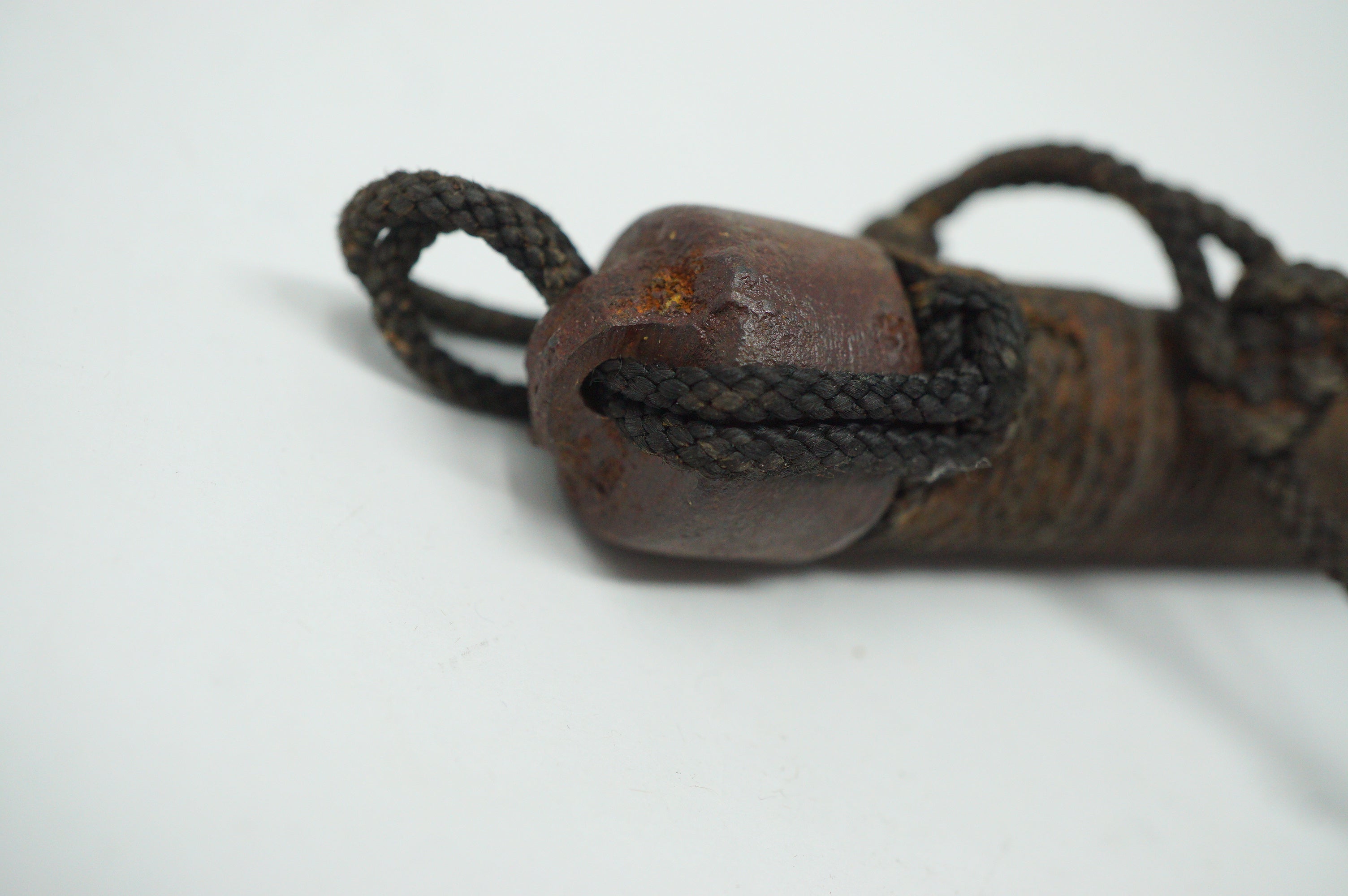 Antique Japanese Jute Iron Stick Edo Period Original from Japan 0331G9