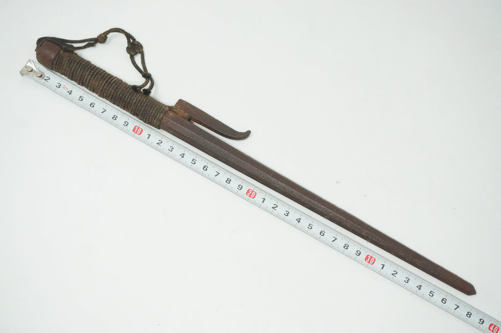 Antique Japanese Jute Iron Stick Edo Period Original from Japan 0331G9