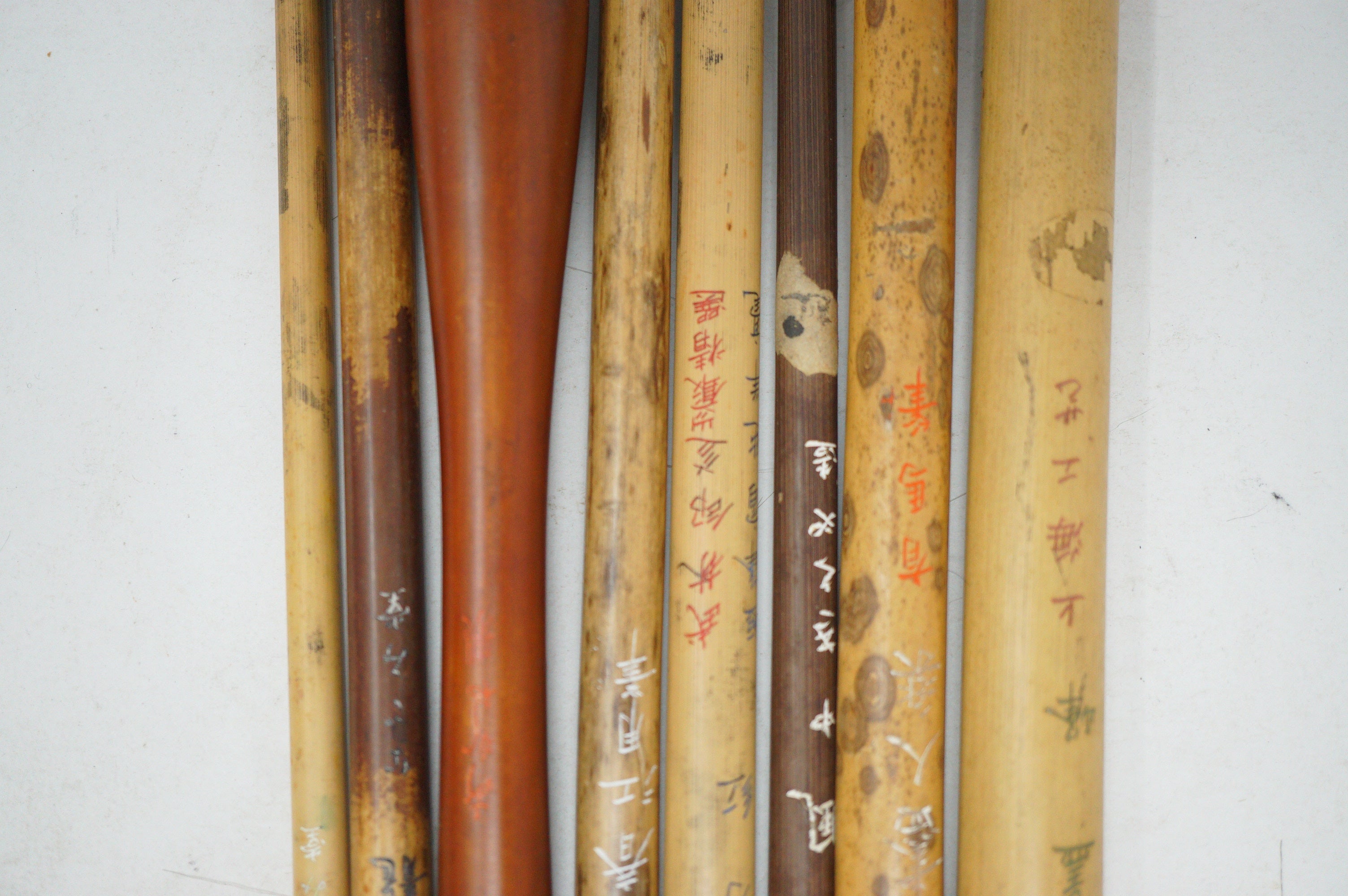 Japanische Fude-Kalligraphie-Pinsel-Kollektion in Vintage-Holzkiste 0621D9